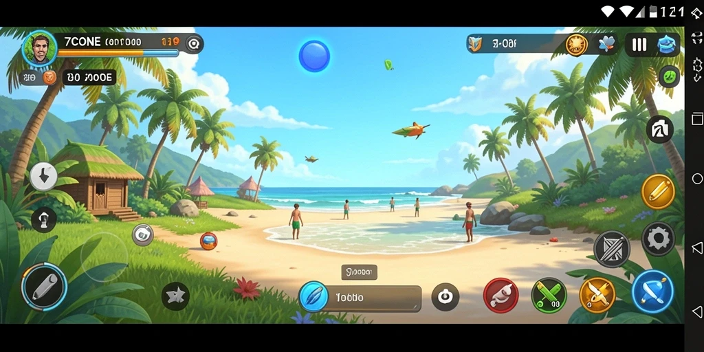 Tampilan gameplay <strong>7CONE</strong> yang ceria dan menghibur.