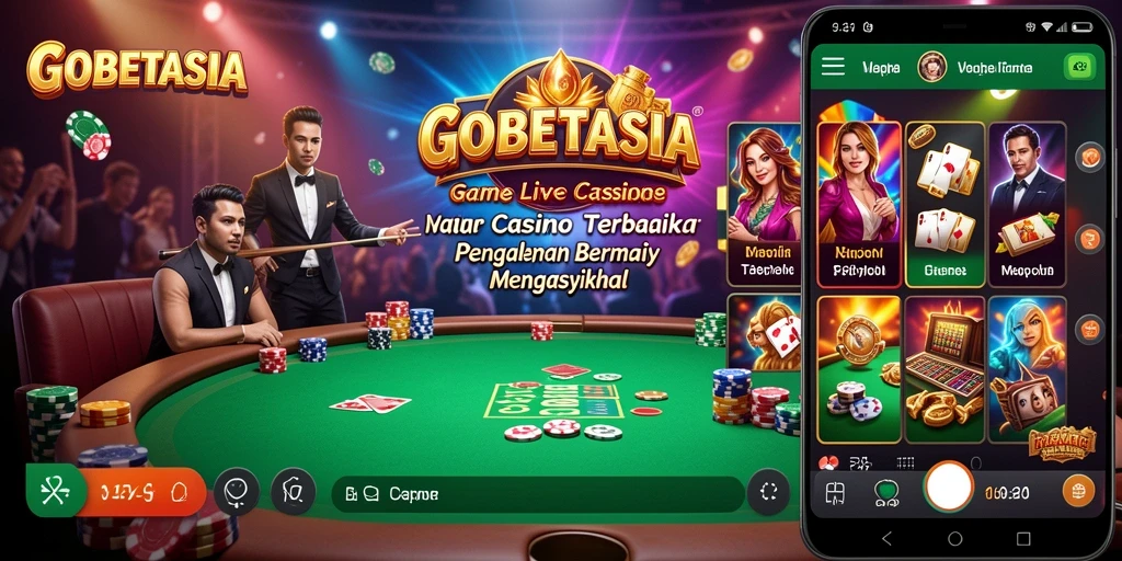 Tampilan menarik dari gameplay Live Casino di GOBETASIA.