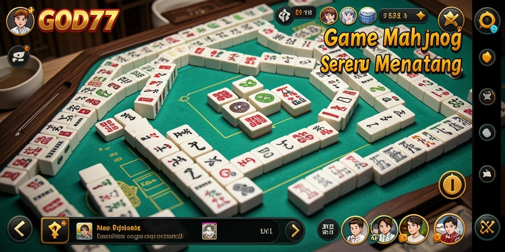 Tampilan screenshot utama GOD77 dengan gameplay Mahjong yang menarik.