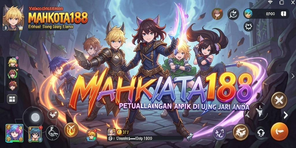 Tampilan gameplay yang menegangkan di MAHKOTA188 dengan karakter anime populer.